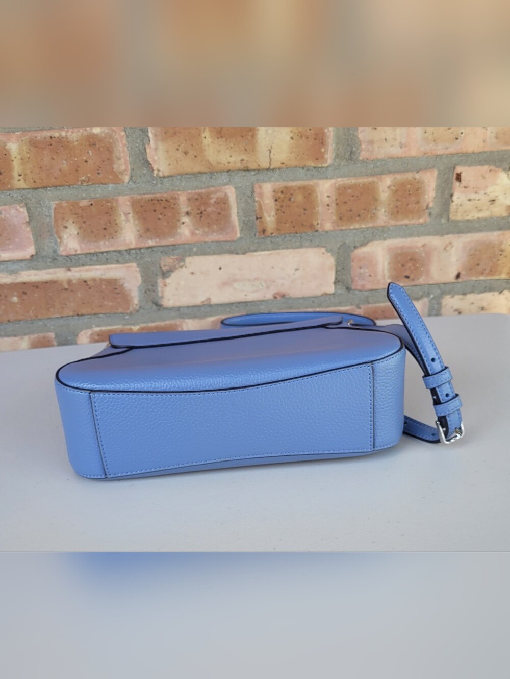 Kate Spade LIKE NEW Monica Flip Crossbody Bag in Thunderstorm Light Blue - Picture 9 of 13